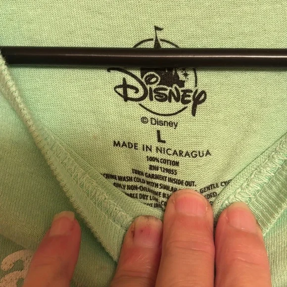 Disney Light Green Ladies T-Shirt with Mickey and Friends. Size Large. GUC - Picture 2 of 5